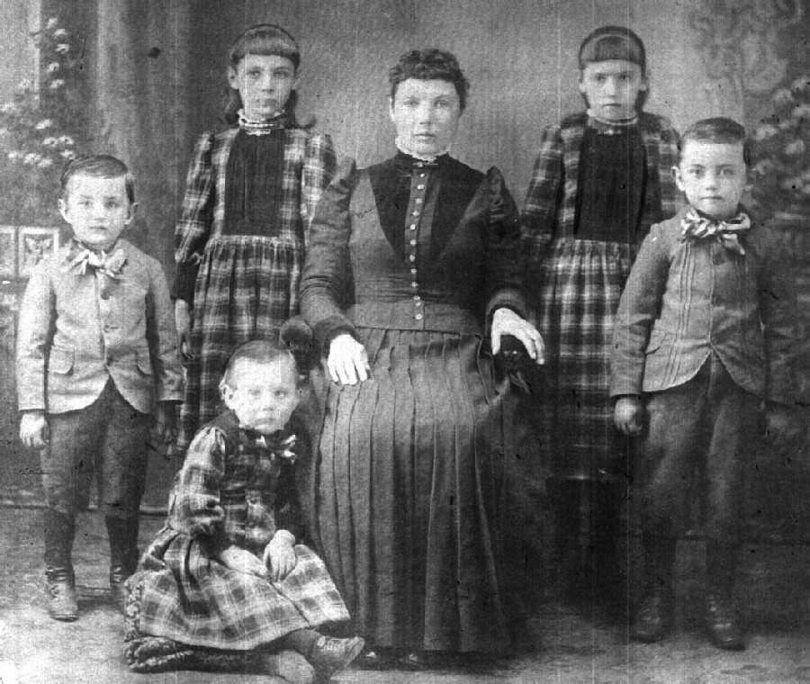 My great-grandmother Flora and children circa 1892.  Photo courtesy of Robert Gibney