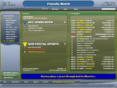 Football Manager Match Layout