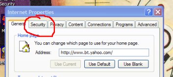 The Internet Security tab
