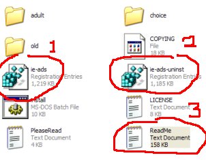 Contents of the IE-Spyad folder