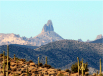 Weaver's Needle in the Superstition Mts -- click for more.