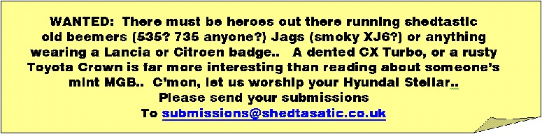 Wanted - submit your shed!