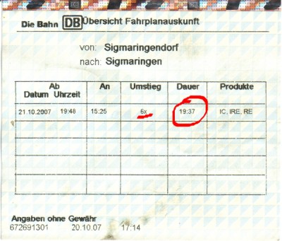 Fahrplanauskunft