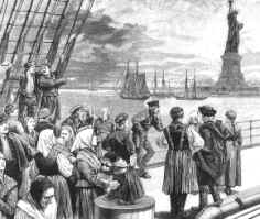 Ankunft der Auswanderer in Nordamerika, 19. Jahr- hundert
