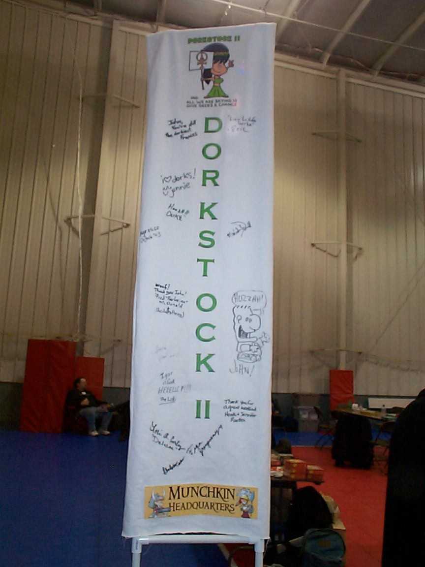 The signed banner