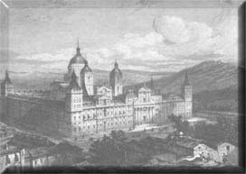 L�MINA DE UN GRABADO DEL MONASTERIO DEL ESCORIAL