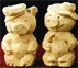 Three Piglets sculpture tiny  piglet wood