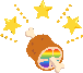 rainbow meat stars