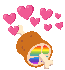 rainbow meat heart