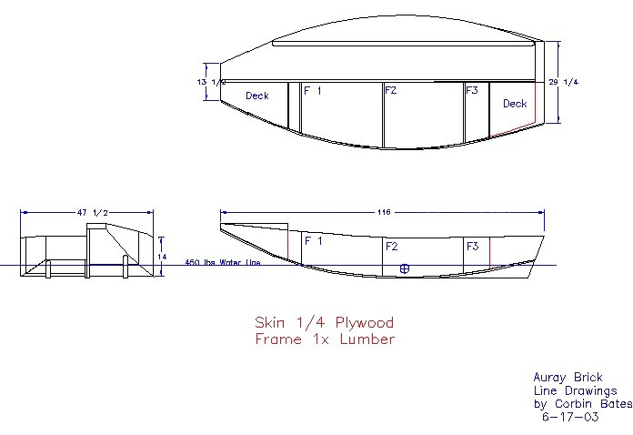 Line drawing of the Auray 
             Brick
