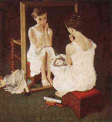 Norman Rockwell- Girl at the Mirror