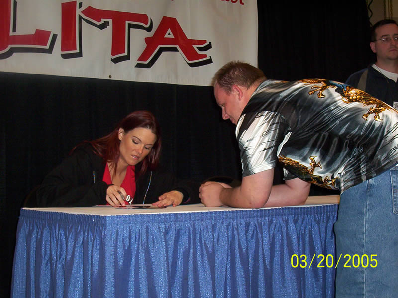 My brother Arron and Lita from the WWE, March 20, 2005
