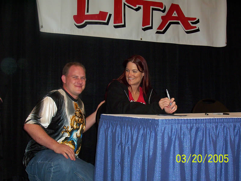 My brother Arron and Lita from the WWE, March 20, 2005