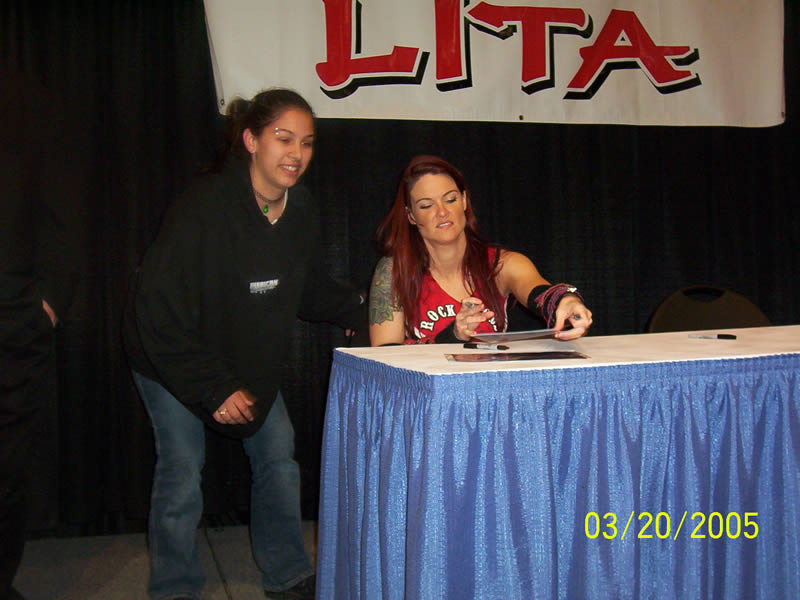 My sister-in-law Erin and Lita from the WWE, March 20, 2005
