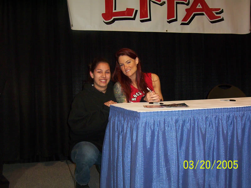 My sister-in-law Erin and Lita from the WWE, March 20, 2005