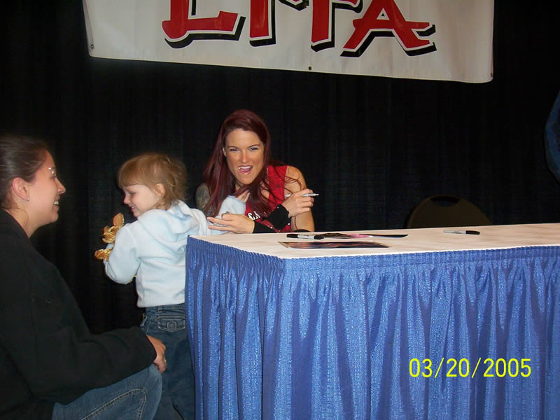 My niece Faith and Lita from the WWE, March 20, 2005