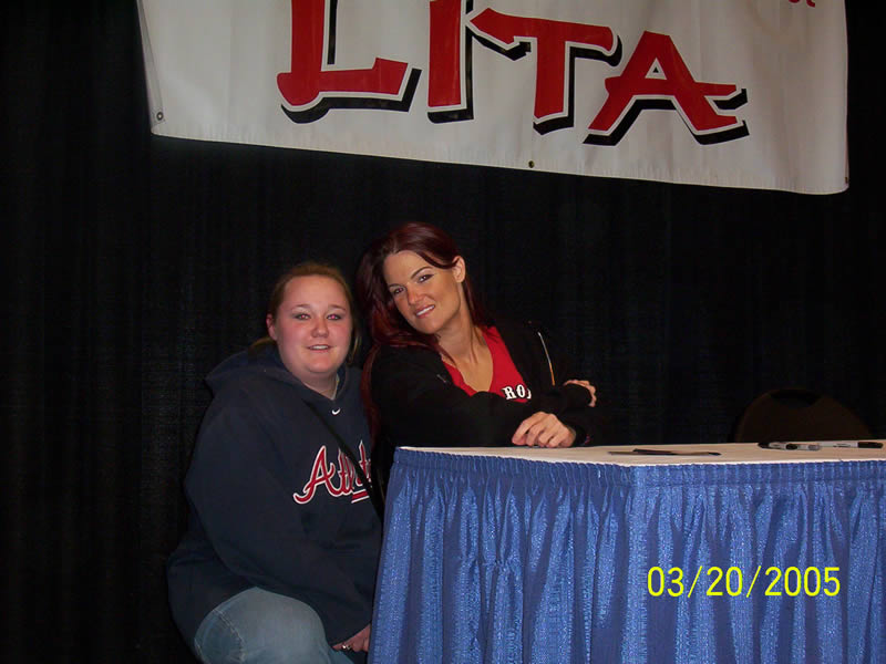 My girlfriend Mindy and Lita from the WWE, March 20, 2005