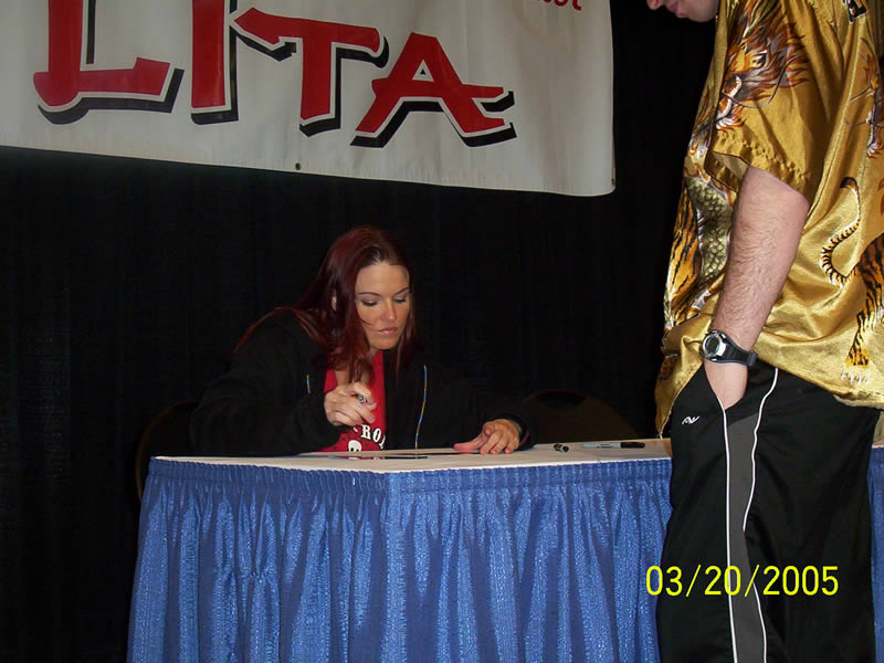 Me and Lita from the WWE, March 20, 2005