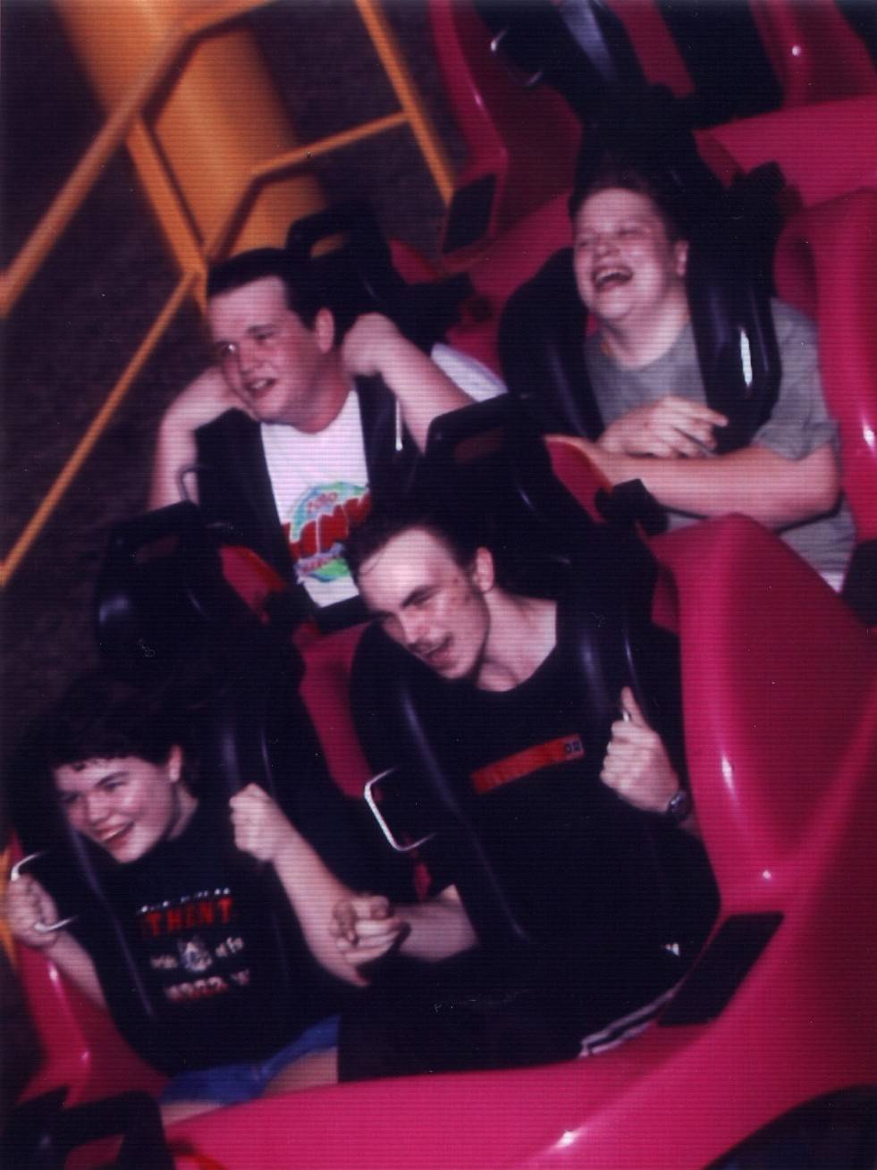 Me & My Team on the Boomerang at World's of Fun (May 2001)