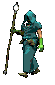 Follow the walking druid to the next dragon art page.