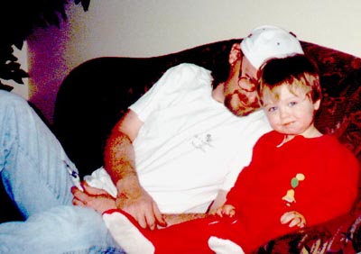 Ian and Tommy, hanging out on the couch.