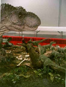 dino mom and babies top view