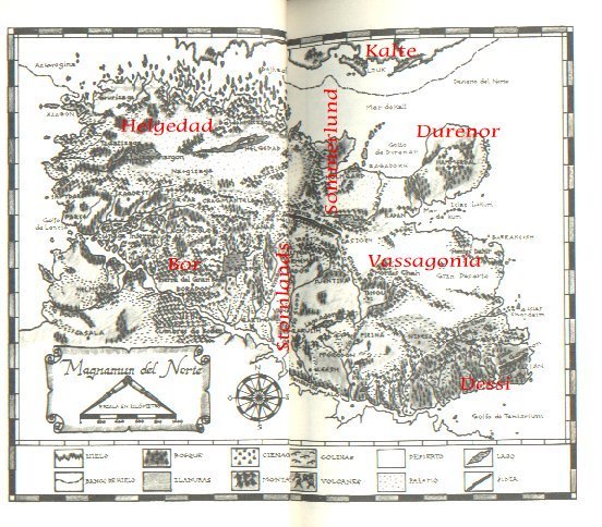 Mapa de Magnamund del Norte; pulsa sobre cada regi�n para ir a la descripci�n de la nacionalidad