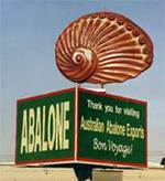 Abalone, Laverton Nth, Victoria - sits atop a 5.3m tower, rotates and is illuminated at night!