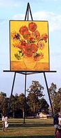 Painting, Emerald, Queensland - one of seven enormous sunflower paintings around the world, this is van Gogh's 'Sunflowers'