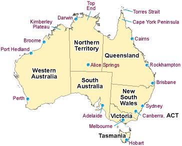 Map of Australia