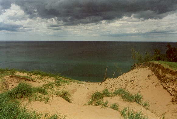 Dunes overlook to Lake Superior, near Sable Creek.