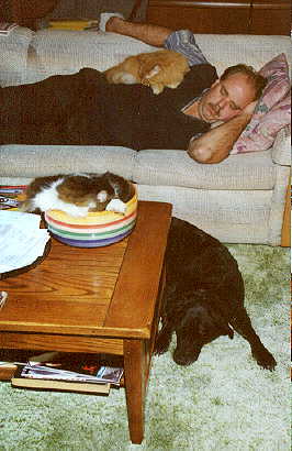 Everyone worships Bryan. All the animals stay as close to him as they can.