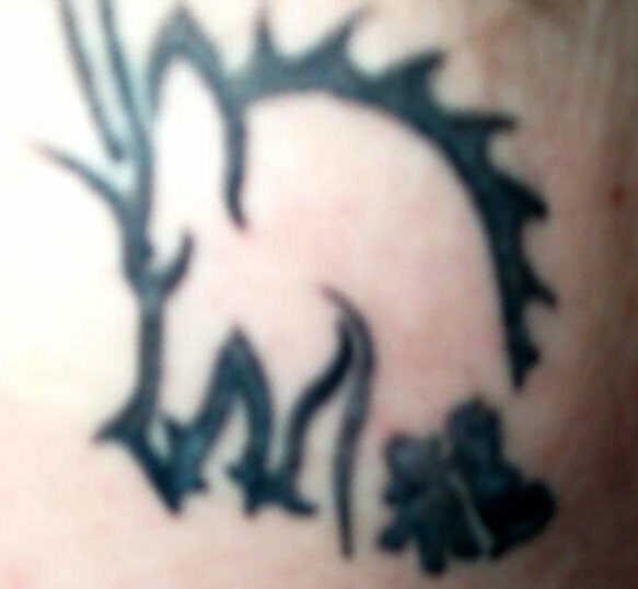 Neck Tattoo - Tribal Dragon