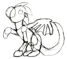 There are some pointed shapes in the dragon here, but that's OK