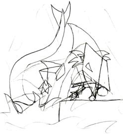 Triangular/diamond shapes are especially good for serpent-like dragons