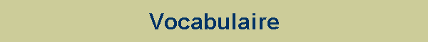 Vocabulaire