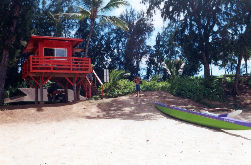 Lifeguard stand in Maui, Hawaii