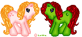 Pink Hart and Green apple as kids ;)