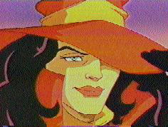 [Carmen tipping her hat]