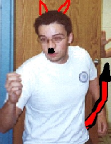 Here's a picture of Corbo the Magnificent on one of those days where his Mexican side took complete control.