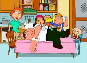Oh, look! Peter's passed out again! Uh oh...