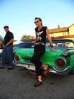 Becky on Greasy's custome rat Frankenford