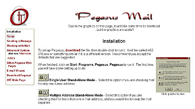 Pegasus Mail help pages