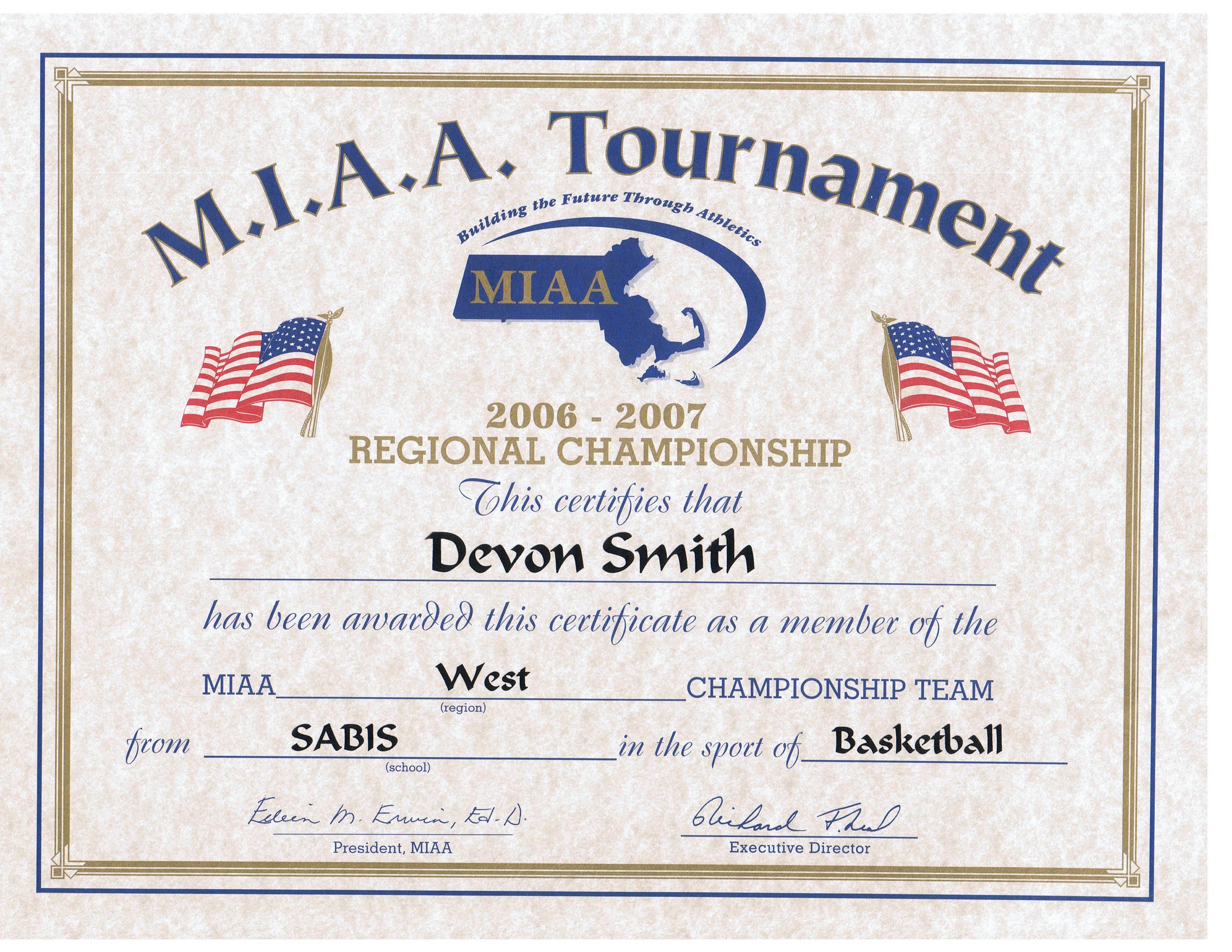 MIAA - West D3 Final Champion