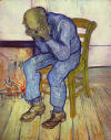 Vincent van Gogh, que sofria de depress�o e cometeu suic�dio. Pintou esse quadro em 1890 de um homem que emblematiza o desespero e falta de esperan�a sentida na depress�o.