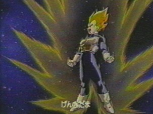 Super Saiyan Goku powering up