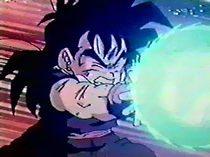 gohan deflecting a spirit bomb