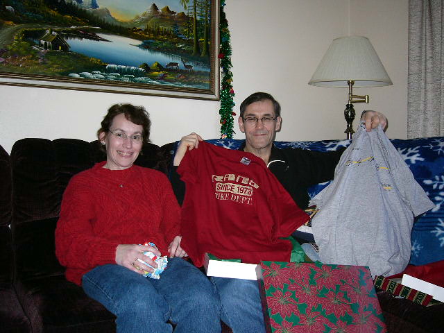 Kristi and Dennis on couch.