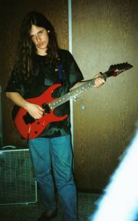 My best friend John with his Ibanez