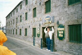 Dave holds up the Tullamore Distillery